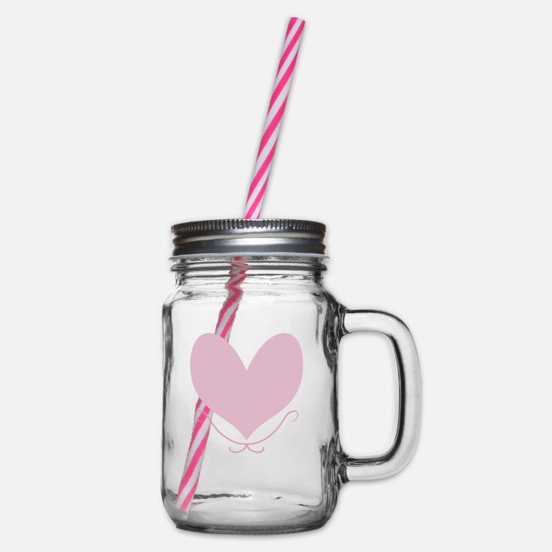 COEUR Rose - Bocal à boisson - transparent