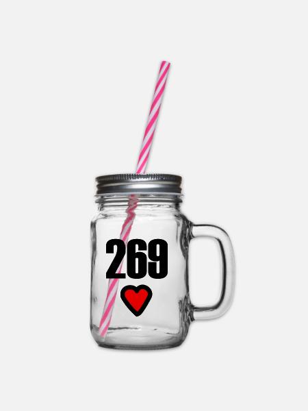 Vegan 269 Ernährung - Henkelglas mit Schraubdeckel - Klar