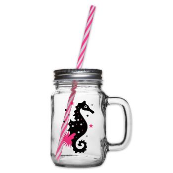 Sea horse - Glass jar with handle and screw cap - clear - Right