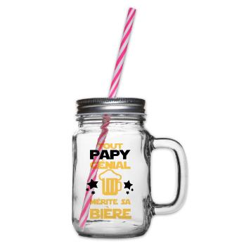 tout papy génial - Bocal à boisson - transparent - Droite