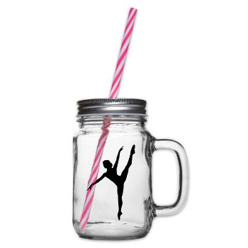 Tänzerin, Gymnastin, Ballerina - Henkelglas mit Schraubdeckel - Klar - Rechts