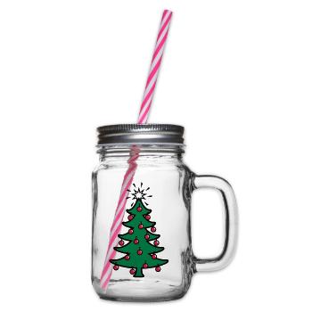 Noël / arbre de Noël (3c) - Bocal à boisson - transparent - Droite