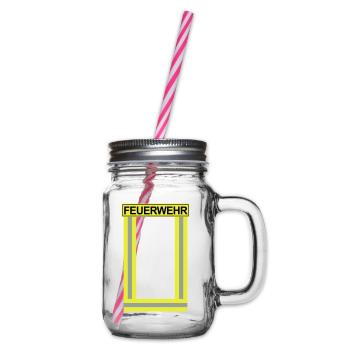 Feuerwehr-Neon - Henkelglas mit Schraubdeckel - Klar - Rechts