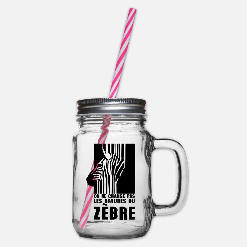 on ne change pas les rayures du zebre - Bocal à boisson - transparent