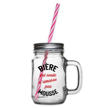 Rolling beer doesn't build foam - Glass jar with handle and screw cap - clear - Right