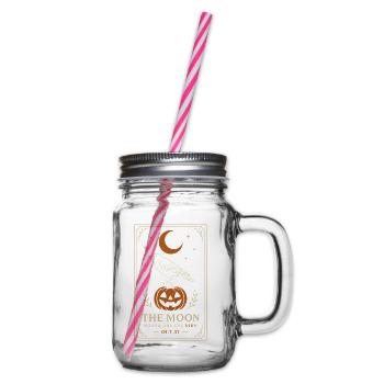 Gruseliger Halloween-Rabe - Henkelglas mit Schraubdeckel - Klar - Rechts