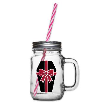 Sarg Geschenkbox Schleife Icon - Henkelglas mit Schraubdeckel - Klar - Rechts