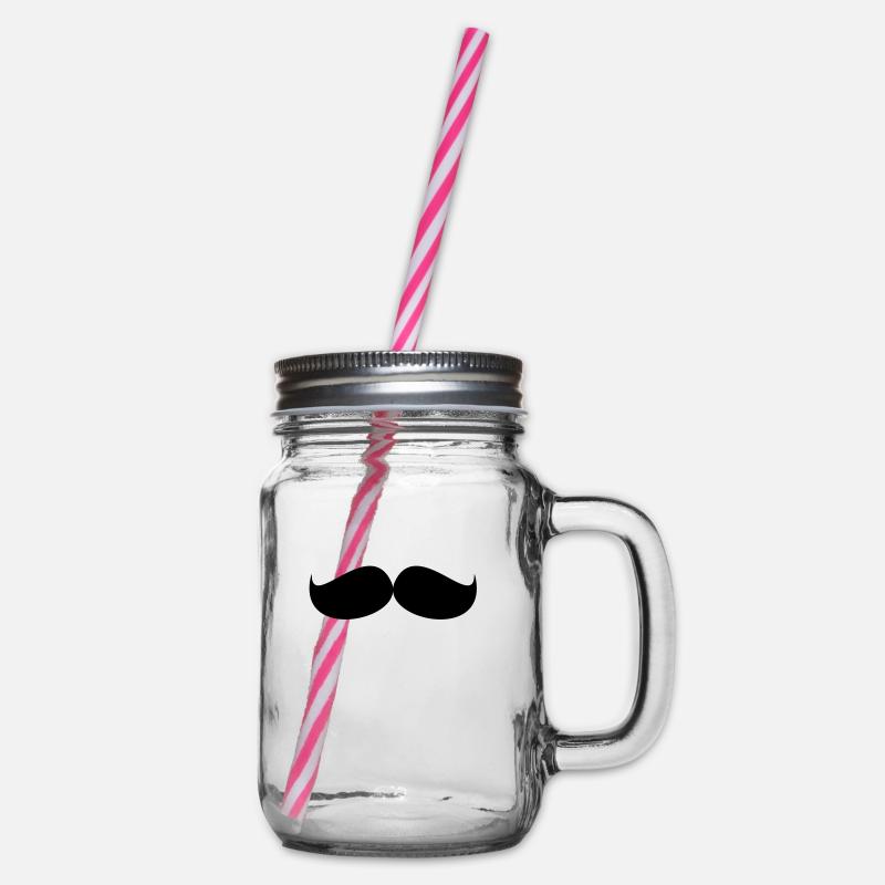 Moustache / moustache - Bocal à boisson - transparent