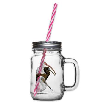 Ibis und Spachtel - Henkelglas mit Schraubdeckel - Klar - Rechts