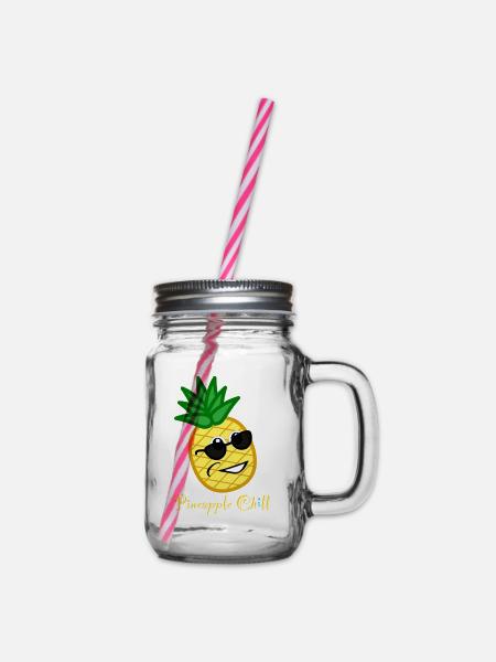 Pineapple Chill - Henkelglas mit Schraubdeckel - Klar