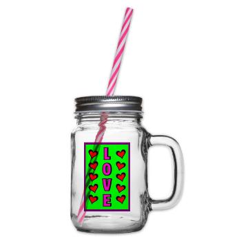 All Those Lies - Glass jar with handle and screw cap - clear - Right