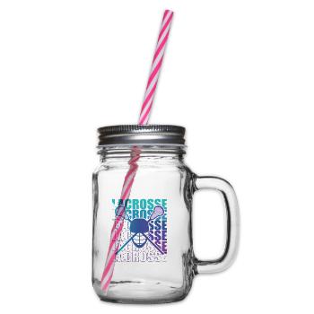 Lacrosse LAX Club Team Spieler Trainer Fans Coach - Henkelglas mit Schraubdeckel - Klar - Rechts