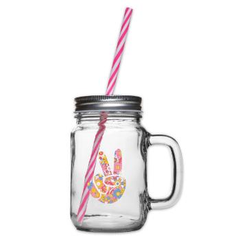 80s Retro CostumeTheme Party Costume 90s Party - Glass jar with handle and screw cap - clear - Right