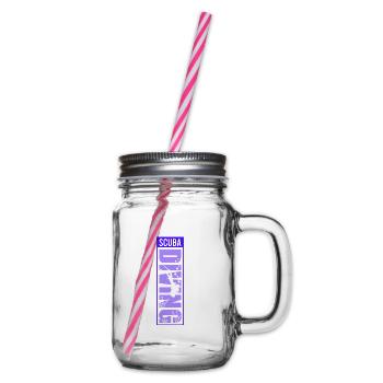 Scuba Diving, Scuba Diving, Holiday Sea Diver - Glass jar with handle and screw cap - clear - Right
