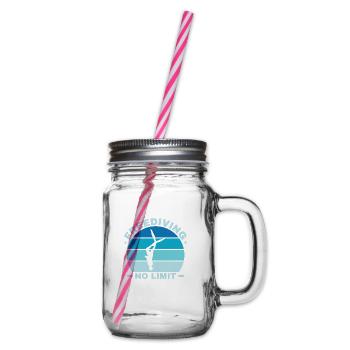 Diving, Freediving, Apnea No Limit Freediving - Glass jar with handle and screw cap - clear - Right