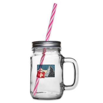 Switzerland Urlaub Skifahren Wandern Berge Schweiz - Henkelglas mit Schraubdeckel - Klar - Rechts
