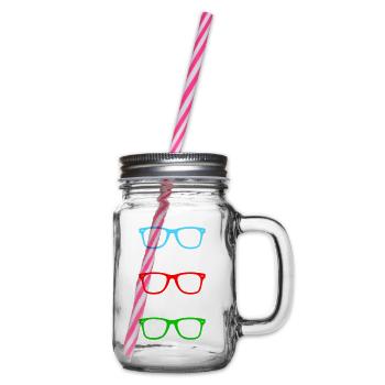 brille - Henkelglas mit Schraubdeckel - Klar - Rechts