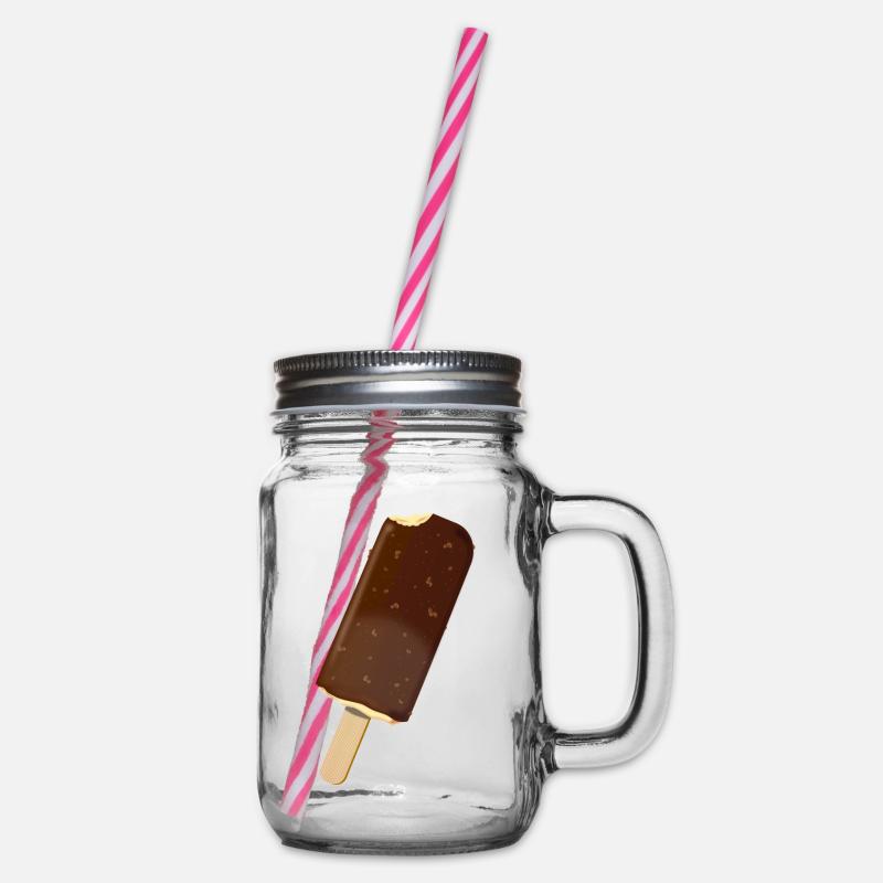 Eis - Henkelglas mit Schraubdeckel - Klar