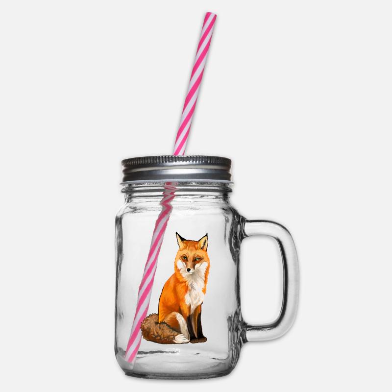 Fuchs - Henkelglas mit Schraubdeckel - Klar