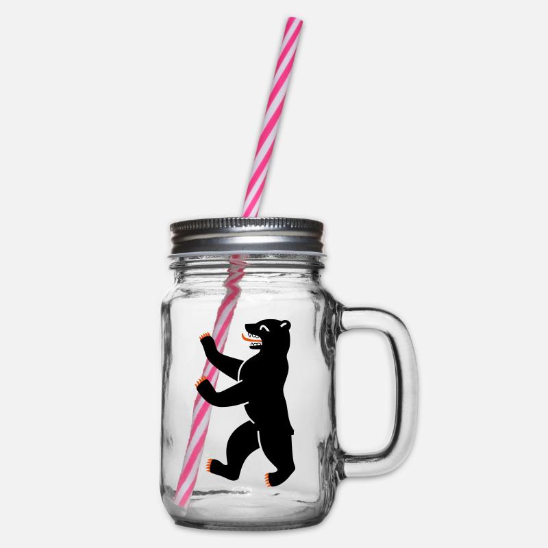 Berliner Bär Single - Henkelglas mit Schraubdeckel - Klar