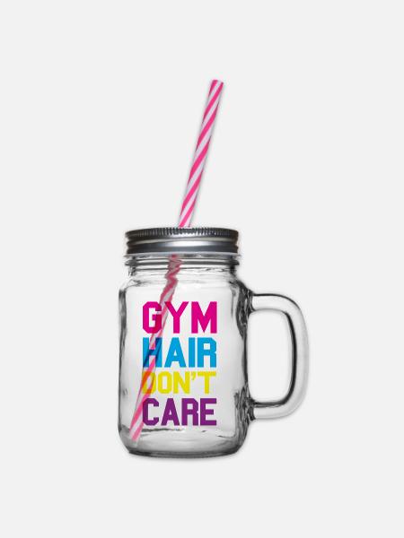 Gym - Henkelglas mit Schraubdeckel - Klar