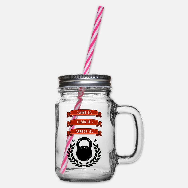 Kettlebell Commandements Swing Clean Snatch Gym - Bocal à boisson - transparent