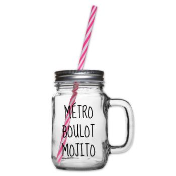 Mojito - Citation - Humour - Comique - Fun Alcool - Bocal à boisson - transparent - Droite