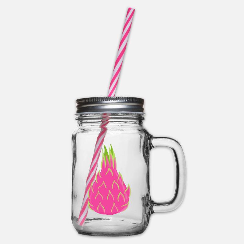 Drachenfrucht - Henkelglas mit Schraubdeckel - Klar