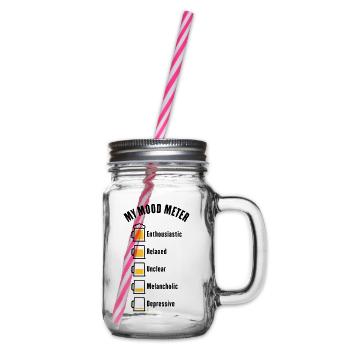 My Mood Meter (Bier / Biertrinker / V1 / POS) - Henkelglas mit Schraubdeckel - Klar - Rechts