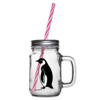 Penguin - Glass jar with handle and screw cap - clear - Right