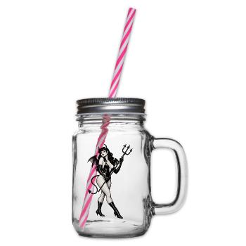HÖLLE AUF ABSÄTZEN - Henkelglas mit Schraubdeckel - Klar - Rechts