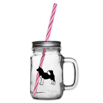 American Akita - Henkelglas mit Schraubdeckel - Klar - Rechts
