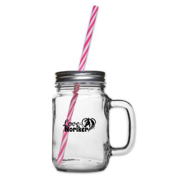 Noriker Love Heart Horse Head - Glass jar with handle and screw cap - clear - Right