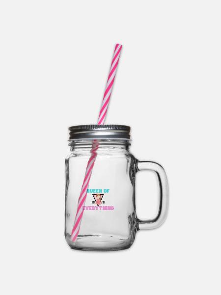 Queen of everything - Henkelglas mit Schraubdeckel - Klar