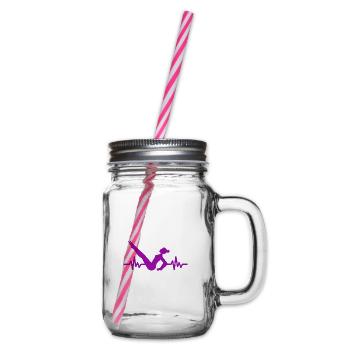 Heartbeat Gymnastics - Meditation Gymnastics Yoga - Glass jar with handle and screw cap - clear - Right