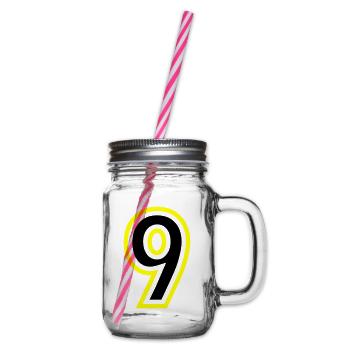 9 Number College - Glass jar with handle and screw cap - clear - Right