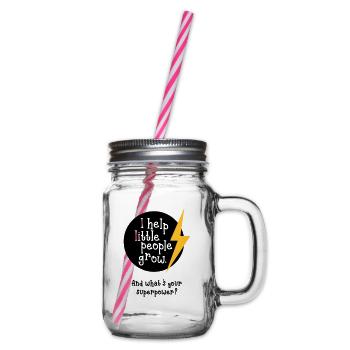 Kindergarten Geschenk - Henkelglas mit Schraubdeckel - Klar - Rechts