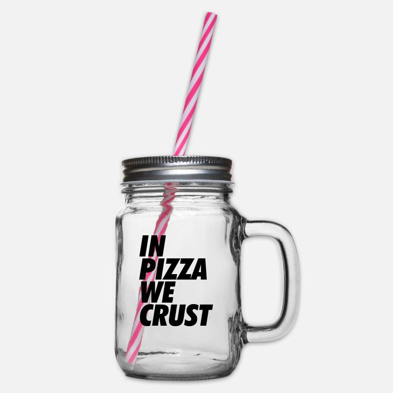 Pizza - Henkelglas mit Schraubdeckel - Klar