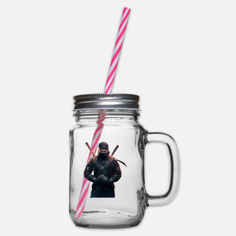 Ninja avec des épées - Bocal à boisson - transparent