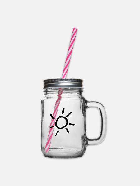 sonne - Henkelglas mit Schraubdeckel - Klar