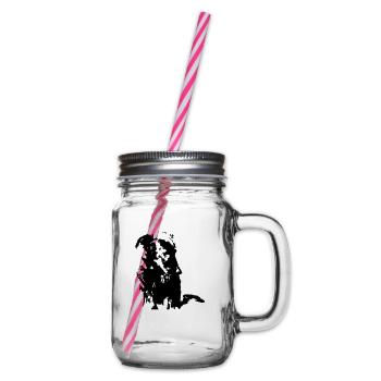 Hund Mischling - Henkelglas mit Schraubdeckel - Klar - Rechts
