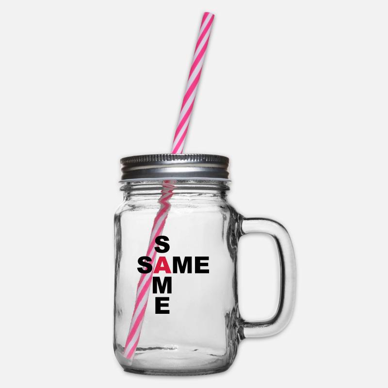 SAME SAME but different - Henkelglas mit Schraubdeckel - Klar