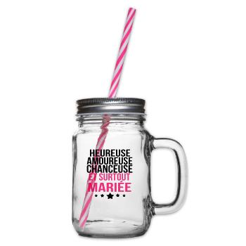 et surtout mariée - Bocal à boisson - transparent - Droite
