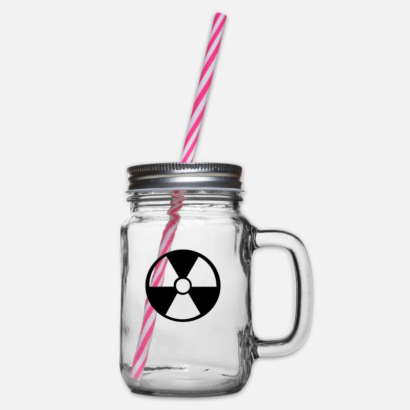 Atom Zeichen - Henkelglas mit Schraubdeckel - Klar