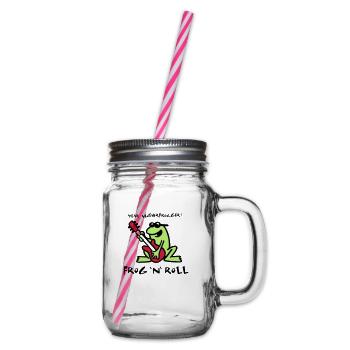 frog_n_roll_072011_d_3c - Glass jar with handle and screw cap - clear - Right