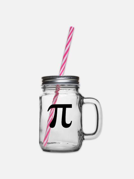 pi - Henkelglas mit Schraubdeckel - Klar