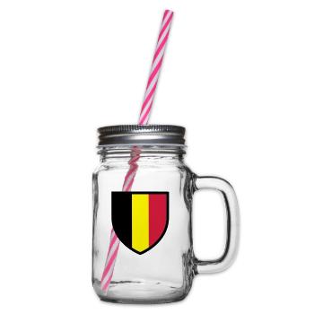 blason, écusson, drapeau belgique - belgie (T) - Bocal à boisson - transparent - Droite