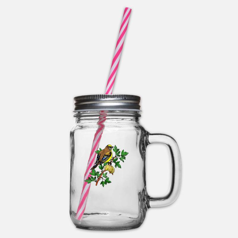 Vogel - Henkelglas mit Schraubdeckel - Klar