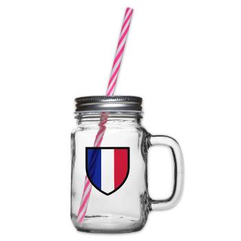 blason, écusson, drapeau France (T) - Bocal à boisson - transparent - Droite