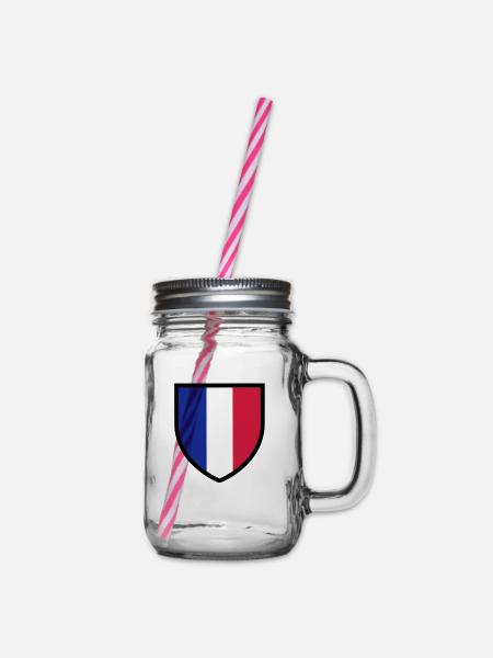blason, écusson, drapeau France (T) - Bocal à boisson - transparent